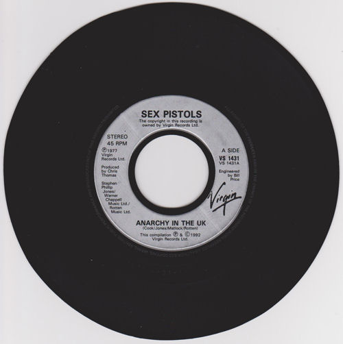 Sex Pistols - Anarchy In The UK United Kingdom 7" jukebox edition (1992)