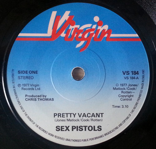 Sex Pistols - Pretty Vacant Black / Blue Text Label Variations United Kingdom 7"