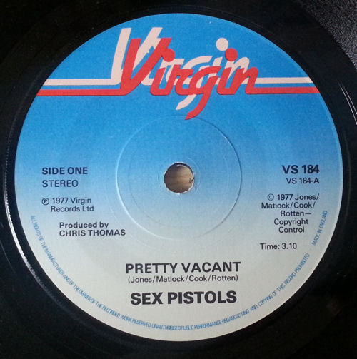 Sex Pistols - Pretty Vacant Black / Blue Text Label Variations United Kingdom 7"