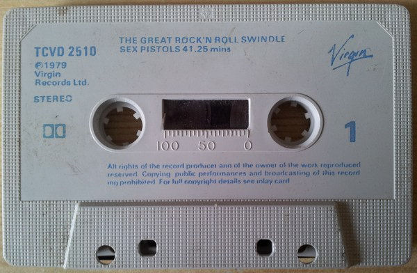  Sex Pistols - The Great Rock 'N' Roll Swindle Cassette release 1979 1st