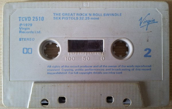  Sex Pistols - The Great Rock 'N' Roll Swindle Cassette release 1979 1st