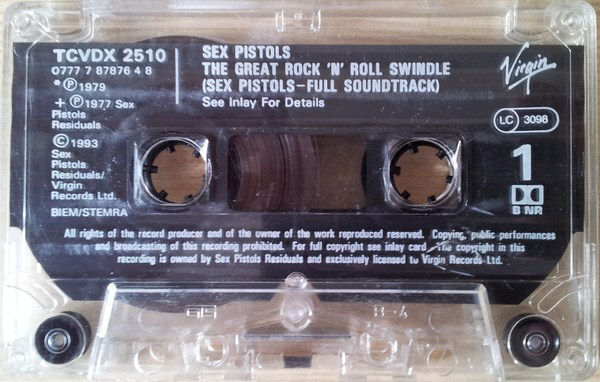 Sex Pistols - The Great Rock 'N' Roll Swindle Cassette release 1993