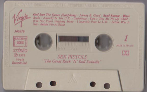 Sex Pistols - The Great Rock 'N' Roll Swindle France Cassette release