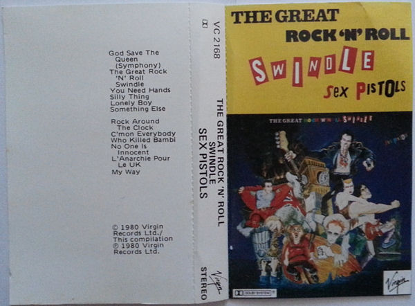 Sex Pistols - The Great Rock 'N' Roll Swindle Single LP Virgin Records Australian Cassette