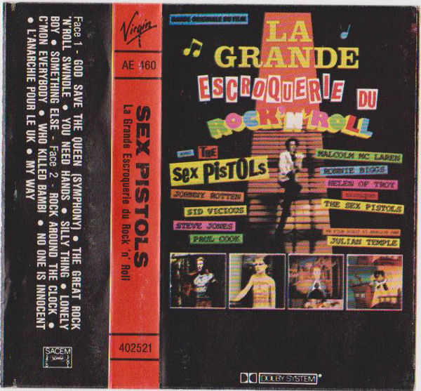 Sex Pistols - The Great Rock 'N' Roll Swindle Single LP Virgin Records France Cassette 1st Pressing