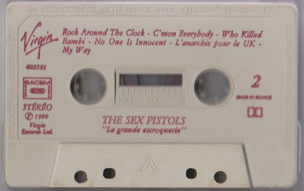 Sex Pistols - The Great Rock 'N' Roll Swindle Single LP Virgin Records France Cassette 1st Pressing