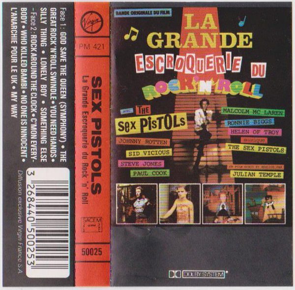 Sex Pistols - The Great Rock 'N' Roll Swindle Single LP Virgin Records France Cassette 2nd Pressing