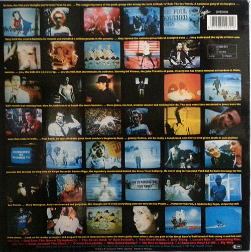 Sex Pistols - The Great Rock 'N' Roll Swindle Single LP Virgin Records West Germany 4th Pressing