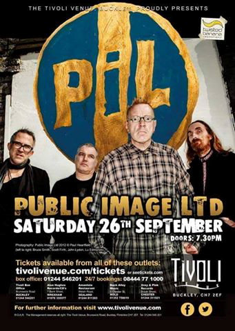 Public Image Limited. The Tivoli, Buckley 26 Sept 2015