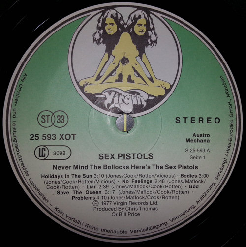 Sex Pistols - Never Mind The Bollocks: Austria 2nd Pressing
