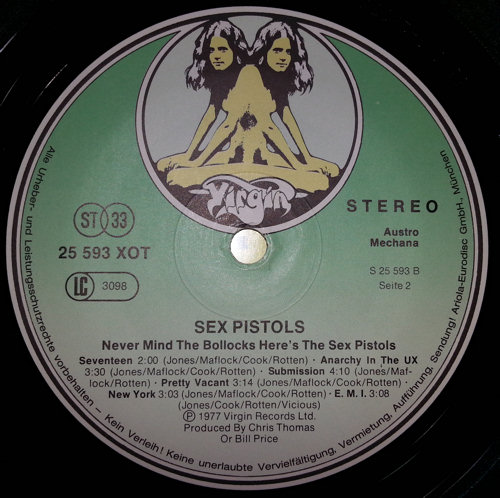 Sex Pistols - Never Mind The Bollocks: Austria 2nd Pressing