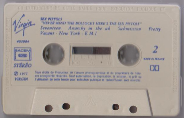  Sex Pistols - NMTB France Virgin Cassette