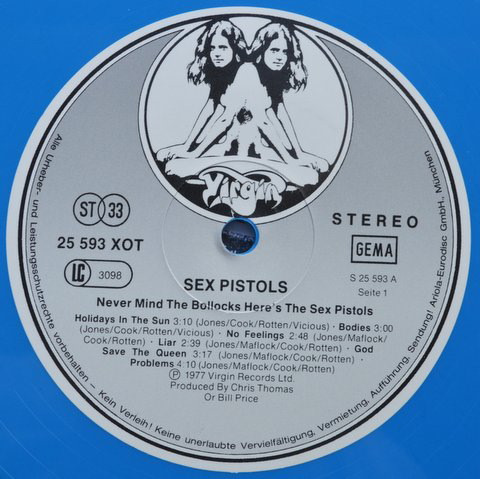 Sex Pistols - Never Mind The Bollocks German coloured vinyl counterfeit