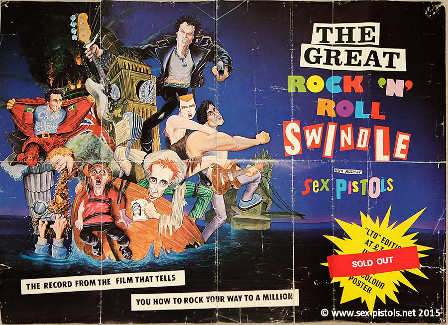 Sex Pistols Swindle record store promo display poster