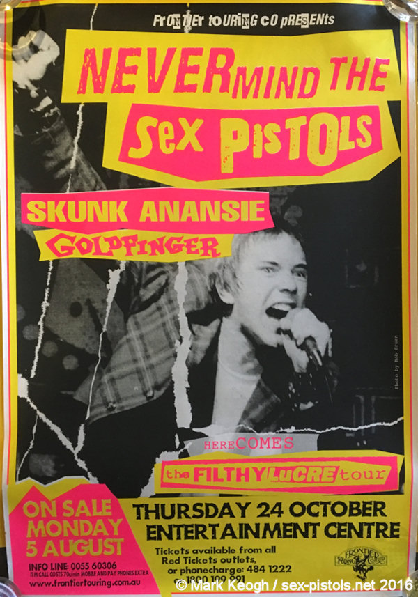 Sex Pistols in Auckland, Sydney, Canberra, Melbourne, & Perth 