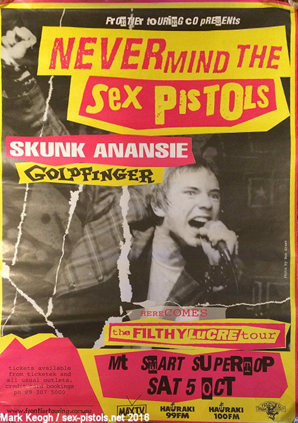 Sex Pistols in Auckland, Sydney, Canberra, Melbourne, & Perth 