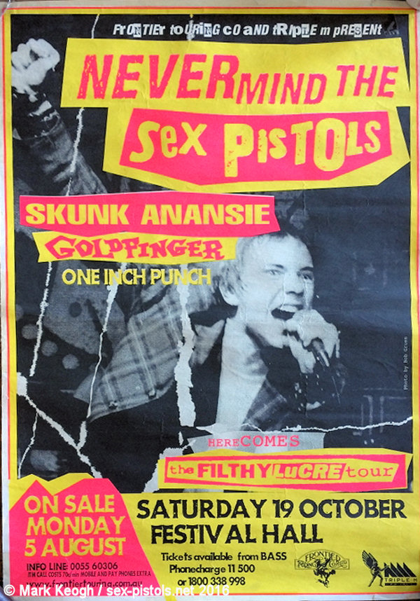 Sex Pistols in Auckland, Sydney, Canberra, Melbourne, & Perth 