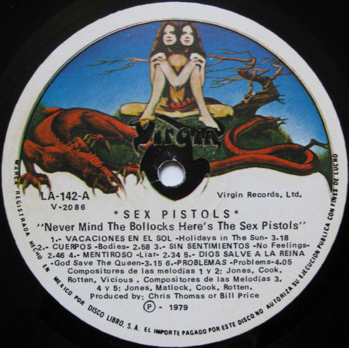  Sex Pistols - Never Mind The Bollocks: Mexico Promo