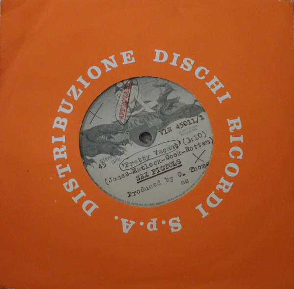 Pretty Vacant Italy Acetate 1977