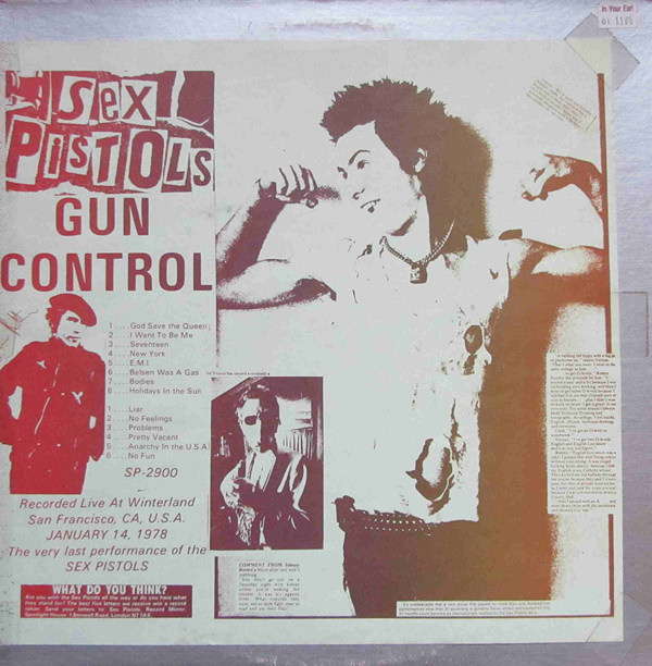 God Save The Sex Pistols - Gun Control (Full Tilt Label) LP Bootleg