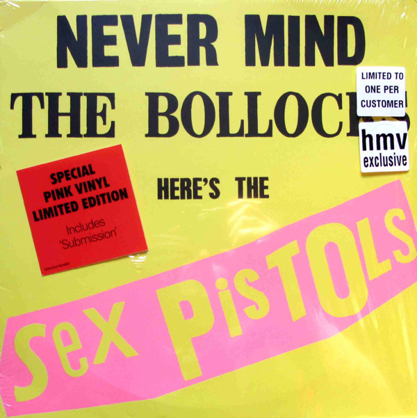 Sex Pistols - Never Mind The Bollocks: United Kingdom HMV pink vinyl LP