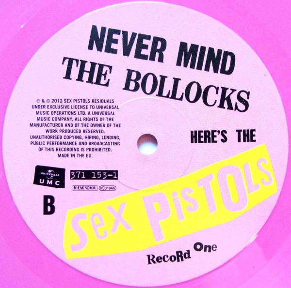 Sex Pistols - Never Mind The Bollocks: United Kingdom HMV pink vinyl LP