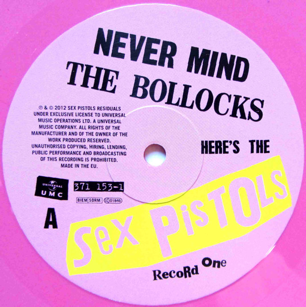 Sex Pistols - Never Mind The Bollocks: United Kingdom HMV pink vinyl LP