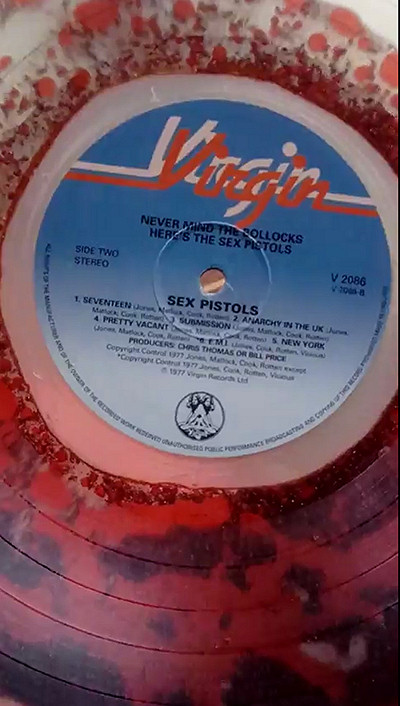 Sex Pistols - Never Mind The Bollocks liquid vinyl 'counterfeit