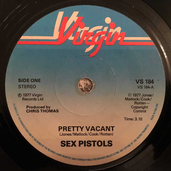 Sex Pistols - Pretty Vacant Blue Text