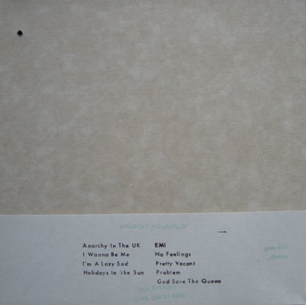 God Save The Sex Pistols Anarchy In Sweden LP Bootleg