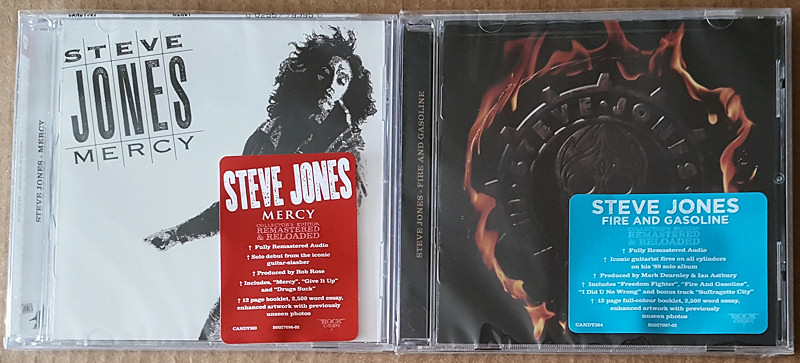 Steve Jones Mercy / Fire & Gasoline Reissues