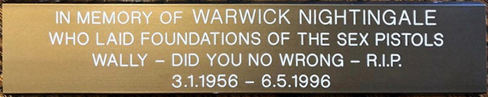Wally Memorial Plaque