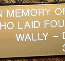 Wally Plaque