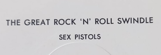 ROCK 'N' ROLL SWINDLE LP JAP PROMO