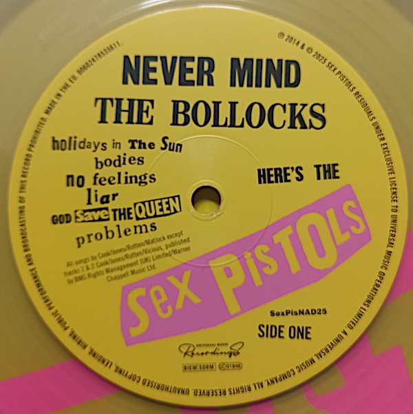 Never Mind The Bollocks: United Kingdom 2025 Crystal Clear Vinyl National Album Day