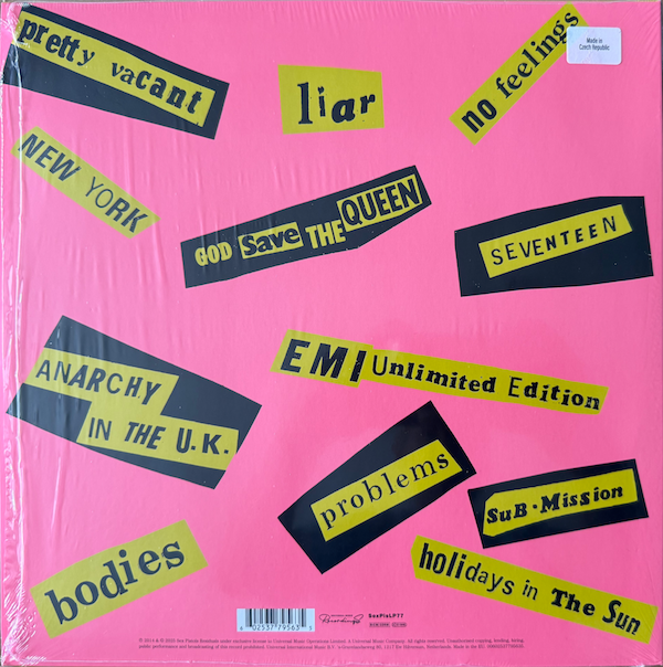 Sex Pistols - Never Mind The Bollocks: United Kingdom 2025 Black Vinyl