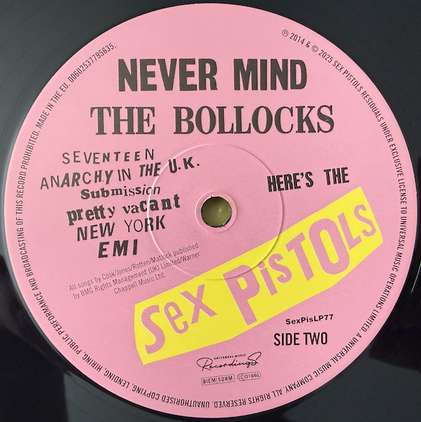 Sex Pistols - Never Mind The Bollocks: United Kingdom 2025 Black Vinyl