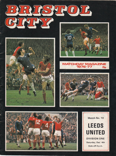 Bristol City v Leeds United. December 4th 1976