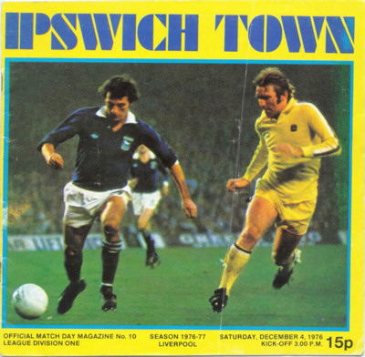 Ipswich Town v Liverpool. December 4th 1976