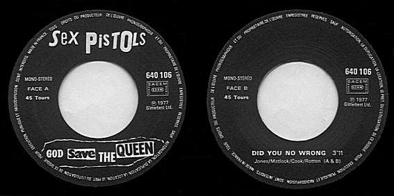 God Save The Queen / Did You No Wrong (Barclay 640 106)