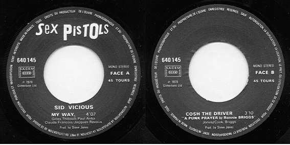 My Way / Cosh The Driver (Barclay 640 154)
