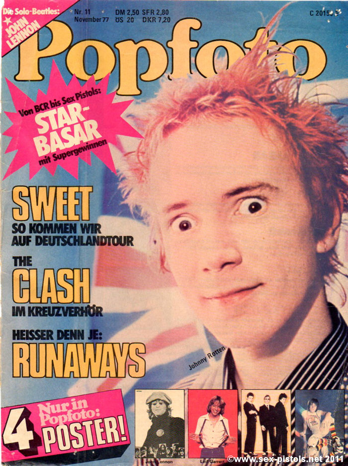 Popfoto Magazine November 1977. Front cover.