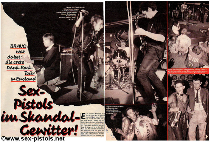 Bravo Magazine January 1977. Anarchy In The UK Tour Feature.