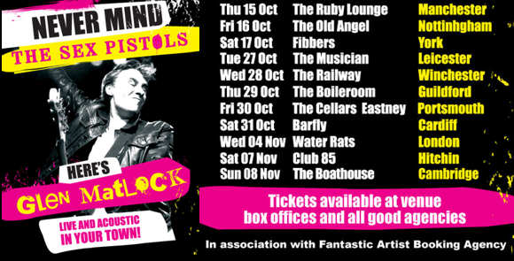Glen Matlock Live And Acoustic In Your Town