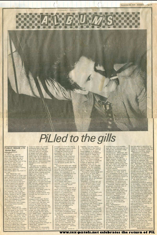 God Save The Sex Pistols Public Image Ltd Metal Box Sounds Music Paper