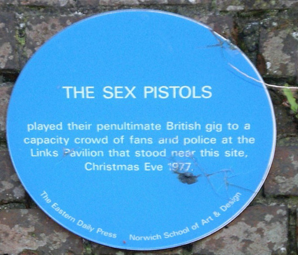God Save The Sex Pistols Cromer Links Pavilion Dec Gig Poster And Commemorative Plaque