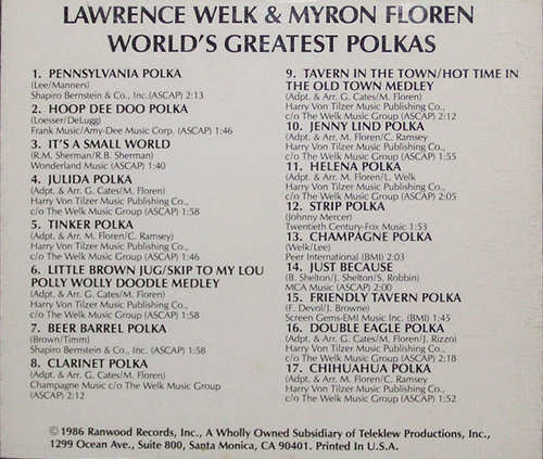 Lawrence Welk and Myron Floren / The Great Rock 'N' Roll Swindle
