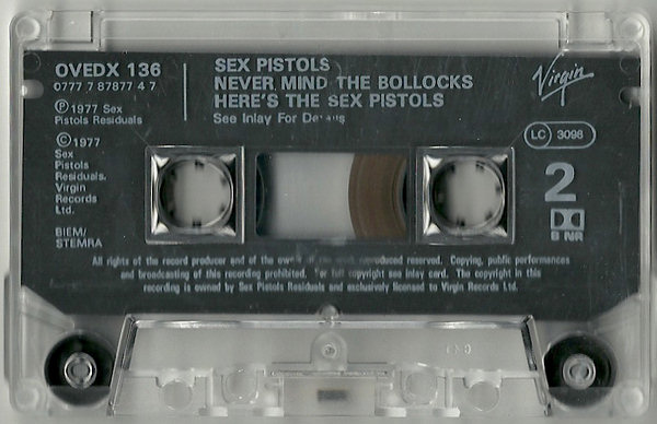 Sex Pistols - Never Mind The Bollocks: United Kingdom Cassette 1992 Mispress