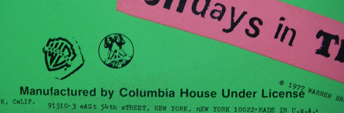 Never Mind The Bollocks: USA Columbia House Pressing