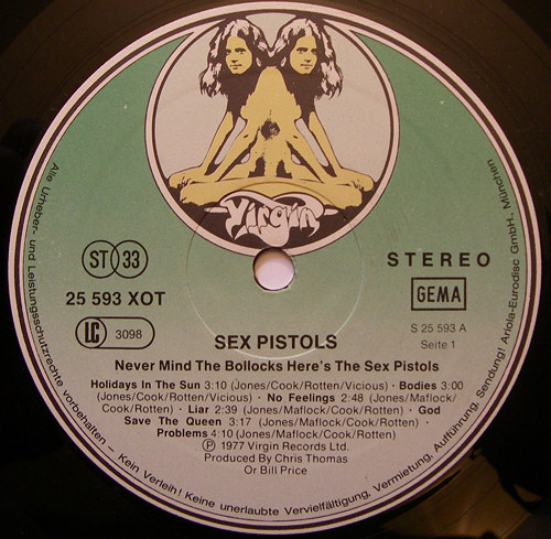 Never Mind The Bollocks, Here's The Sex Pistols (Virgin 25 593 XOT)